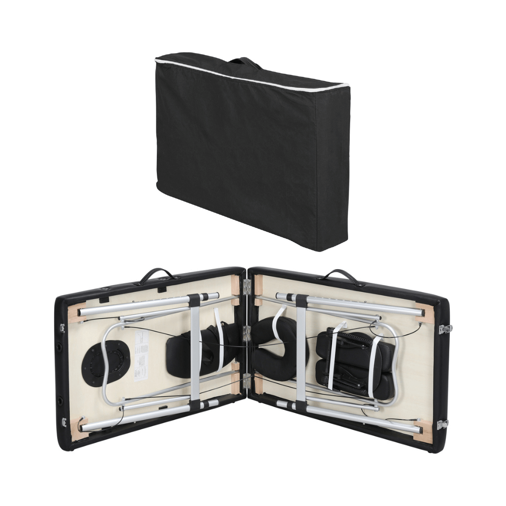 Adjustable Foldable Studio Bed With Headrest and Armrest - Black