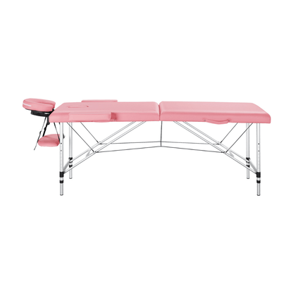 Adjustable Foldable Studio Bed With Headrest and Armrest - Pink