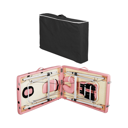 Adjustable Foldable Studio Bed With Headrest and Armrest - Pink