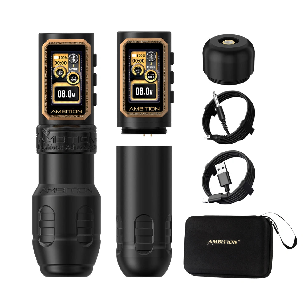 Ambition Epoch Max Wireless Tattoo Machine - 2x Batteries
