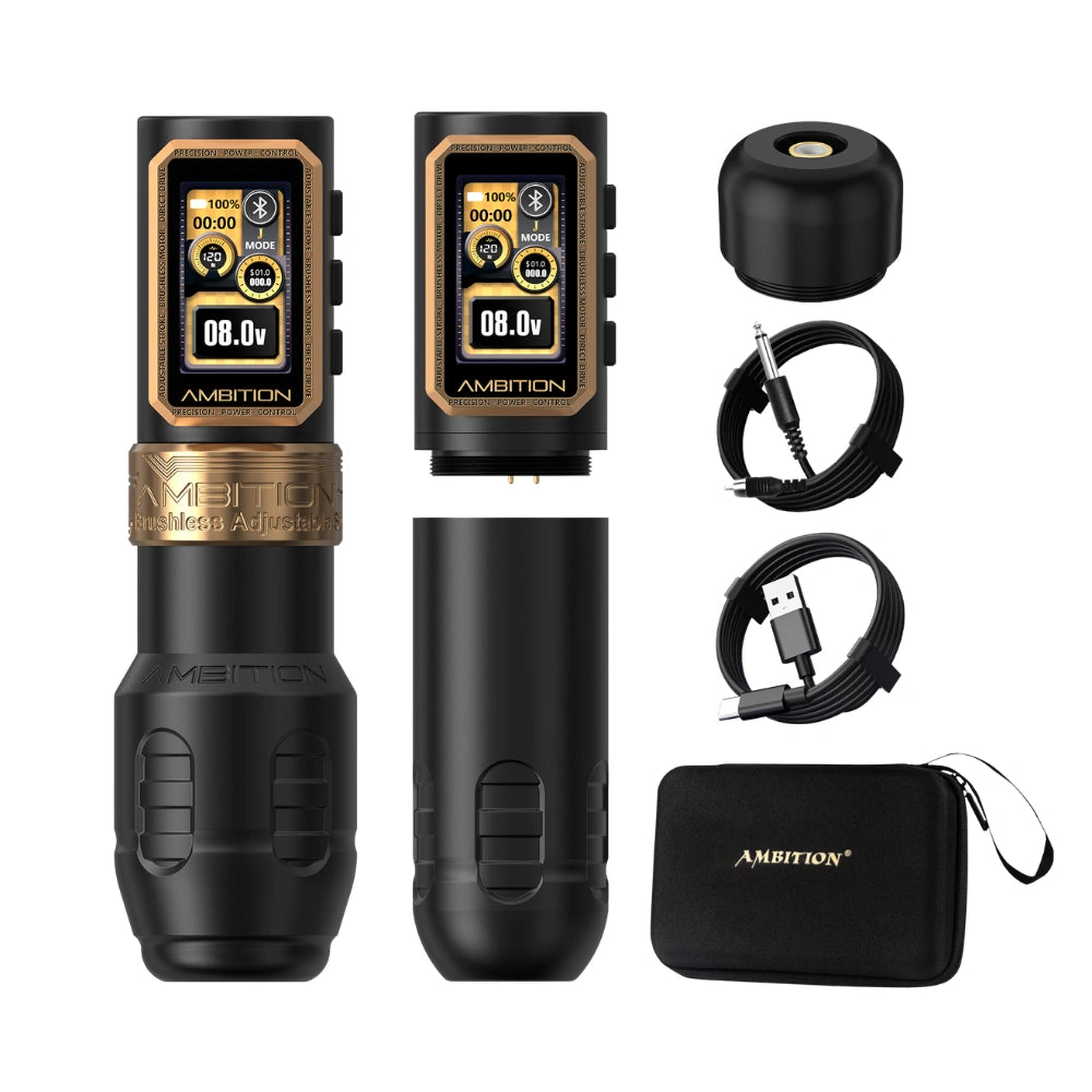 Ambition Epoch Max Wireless Tattoo Machine - 2x Batteries