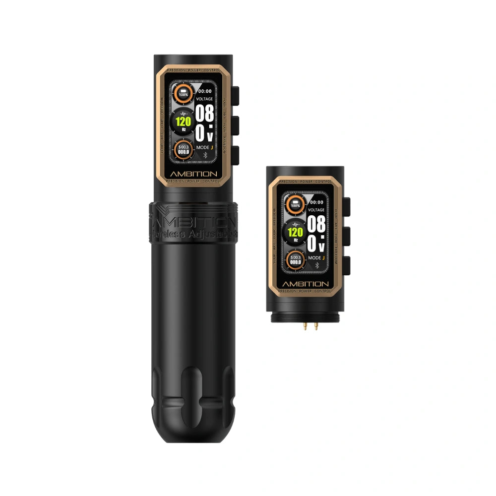 Ambition Epoch Wireless Tattoo Machine - 2x Batteries