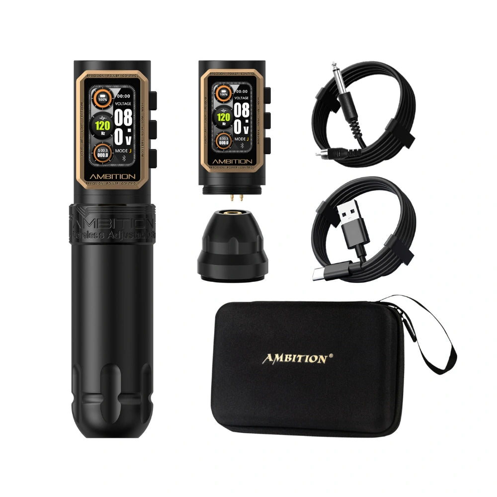 Ambition Epoch Wireless Tattoo Machine - 2x Batteries