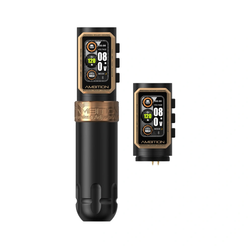 Ambition Epoch Wireless Tattoo Machine - 2x Batteries