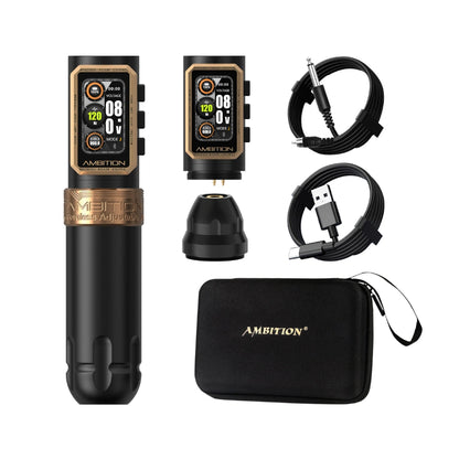Ambition Epoch Wireless Tattoo Machine - 2x Batteries