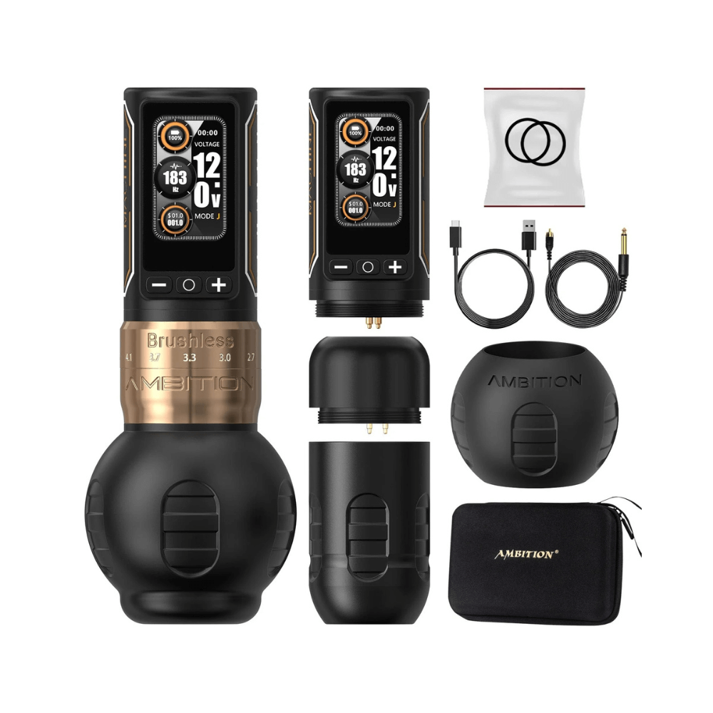 Ambition Ninja Max 280 Wireless Tattoo Machine - 2x Batteries