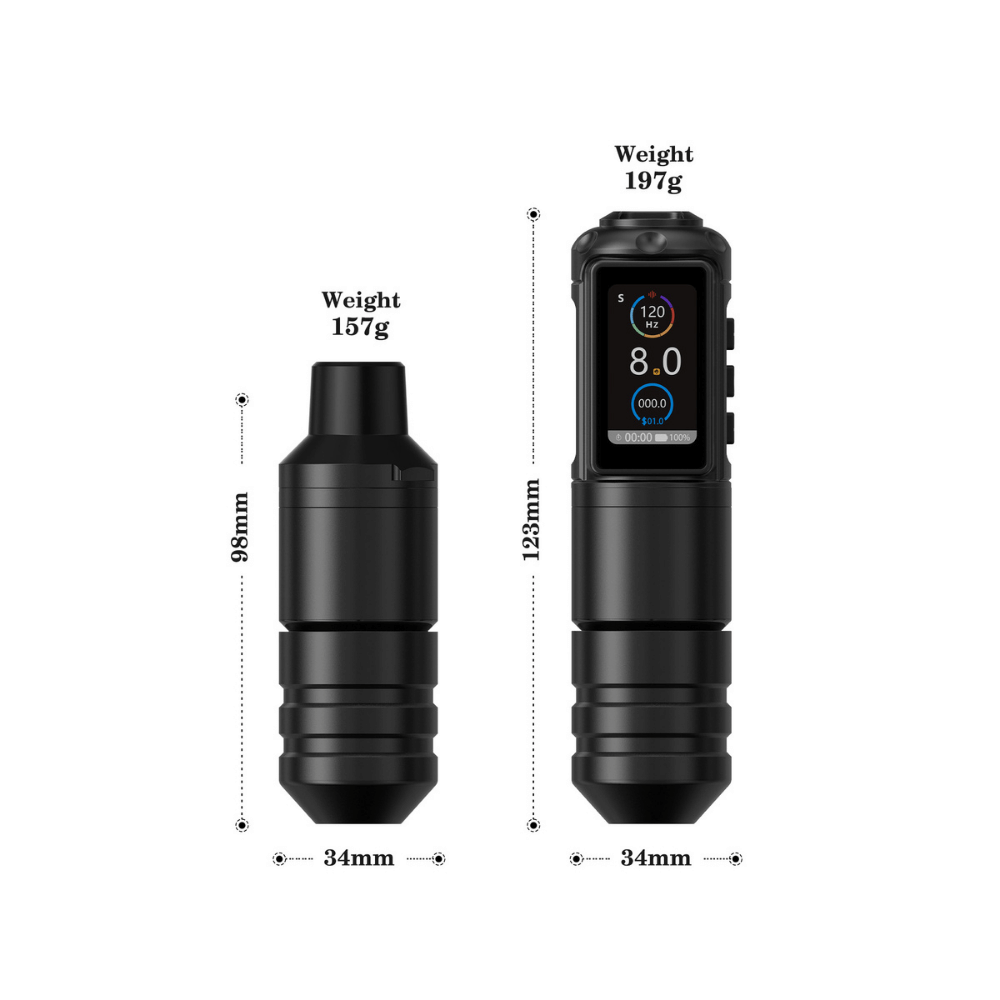 Ambition Ninja Pro Wireless Tattoo Machine - 2x Batteries