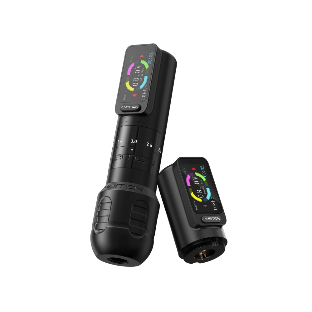 Ambition Seher Wireless Tattoo Machine - 2x Batteries