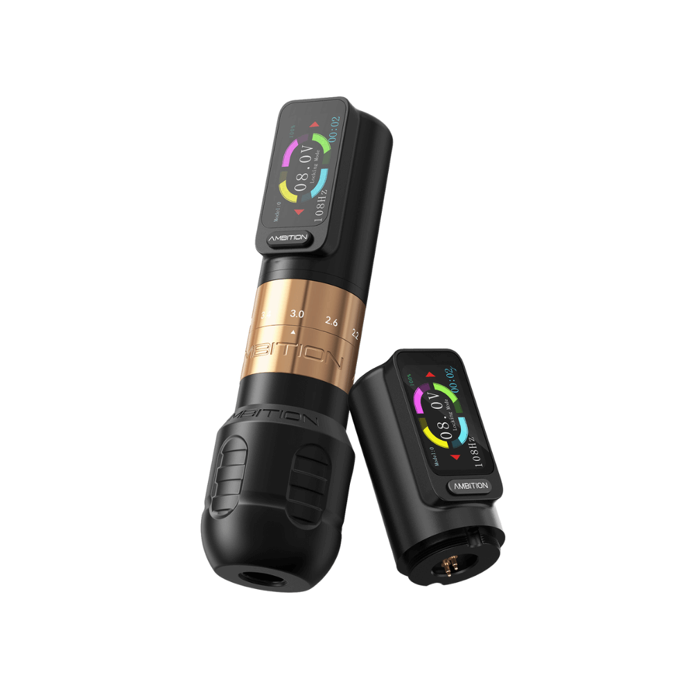 Ambition Seher Wireless Tattoo Machine - 2x Batteries