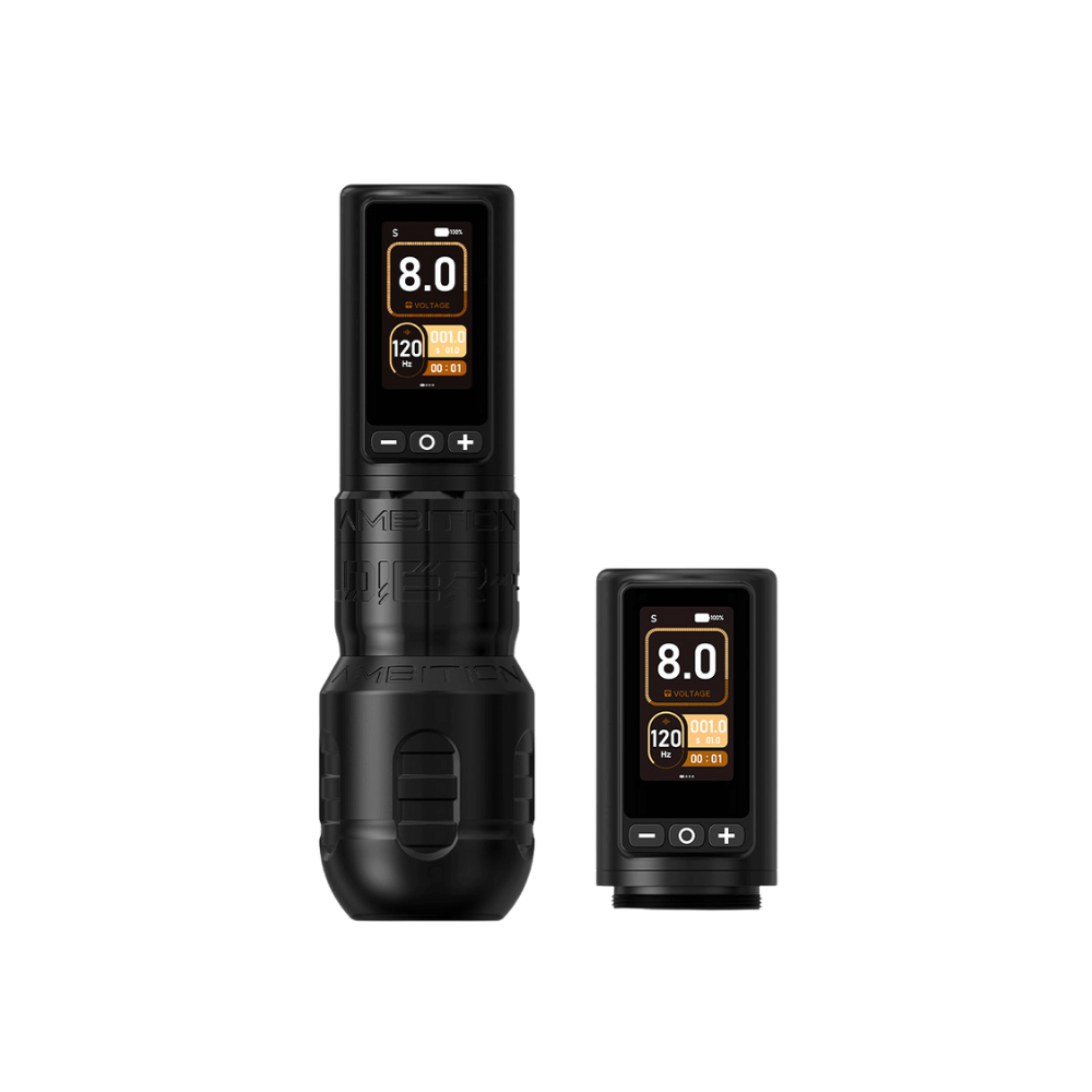 Ambition Soldier 270 Wireless Tattoo Machine - 2x Batteries - magnumtattoosupplies