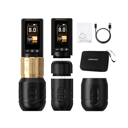 Ambition Soldier 270 Wireless Tattoo Machine - 2x Batteries - magnumtattoosupplies