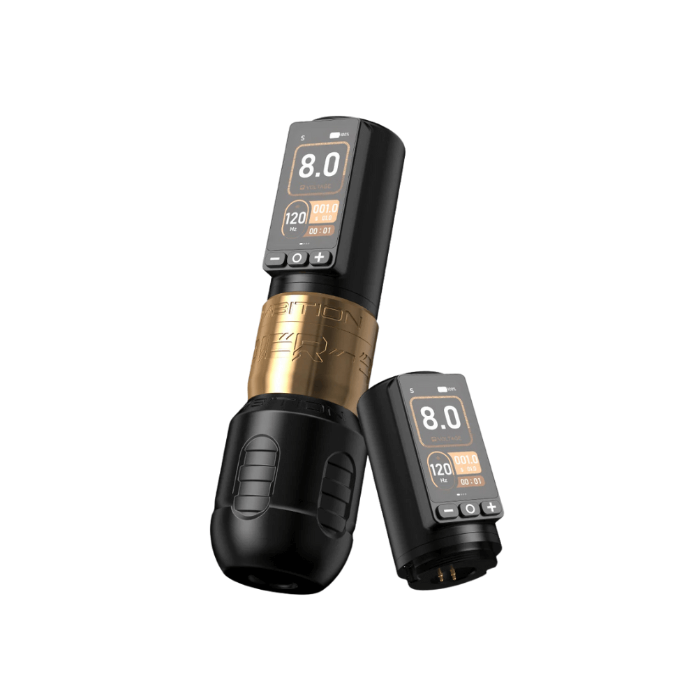 Ambition Soldier 270 Wireless Tattoo Machine - 2x Batteries - magnumtattoosupplies