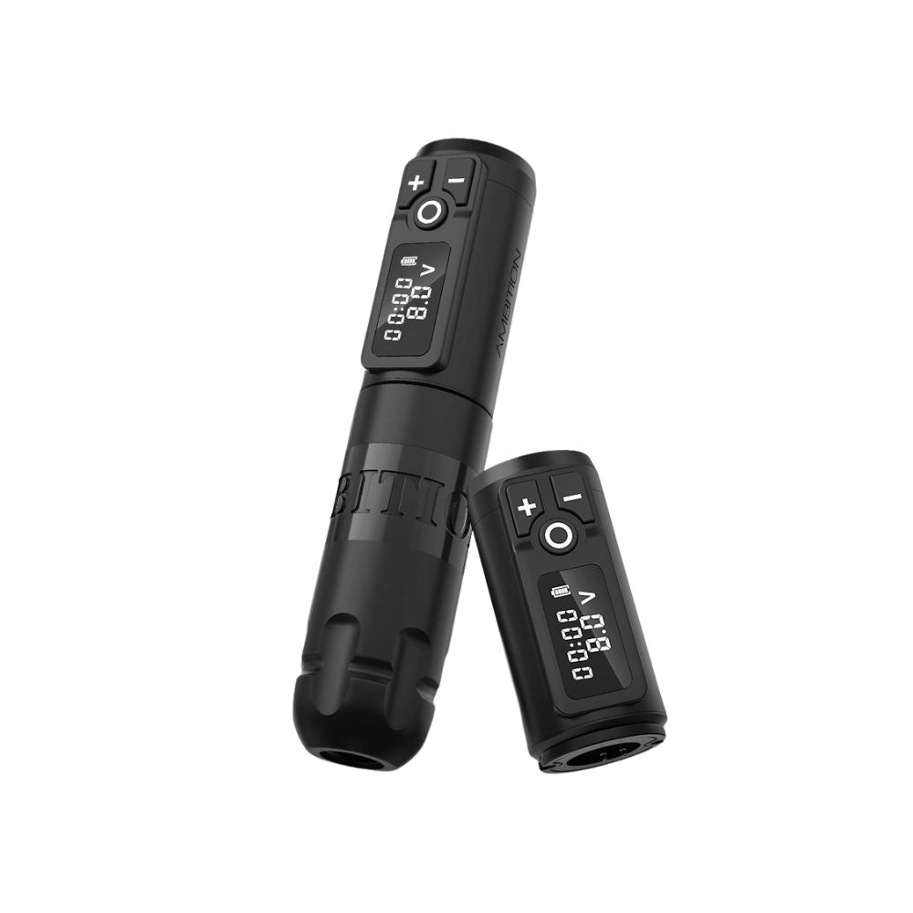 Ambition Soldier Wireless Tattoo Machine - 2x Batteries - magnumtattoosupplies