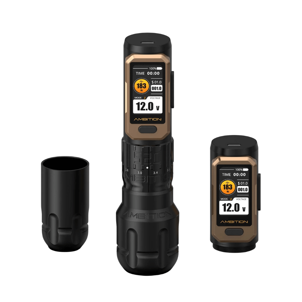 Ambition Soldier Pro 520 Wireless Tattoo Machine - 2x Batteries