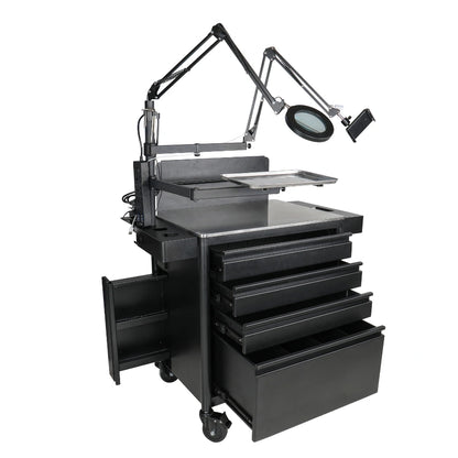Atlas Heavy-Duty Mobile Tattoo Workstation With Integrated Power