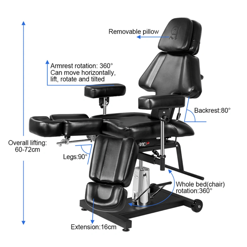 Atlas Hydraulic Tattoo Client Chair