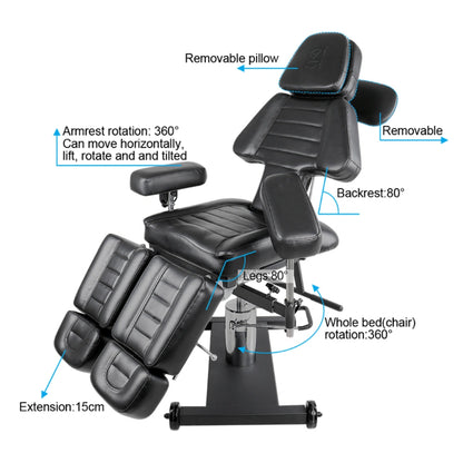 Atlas Hydraulic Tattoo Client Chair - Extra Large Pump