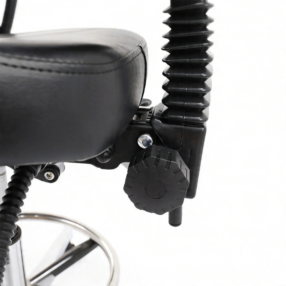 Atlas Tattoo Artist Saddle Stool With Backrest & Footrest