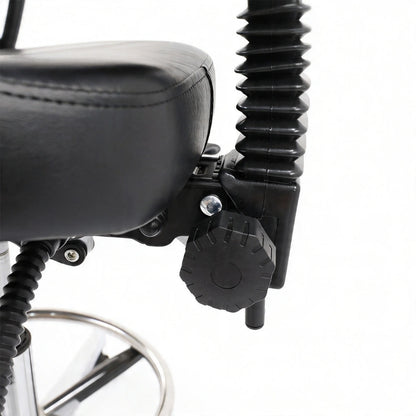 Atlas Tattoo Artist Saddle Stool With Backrest & Footrest