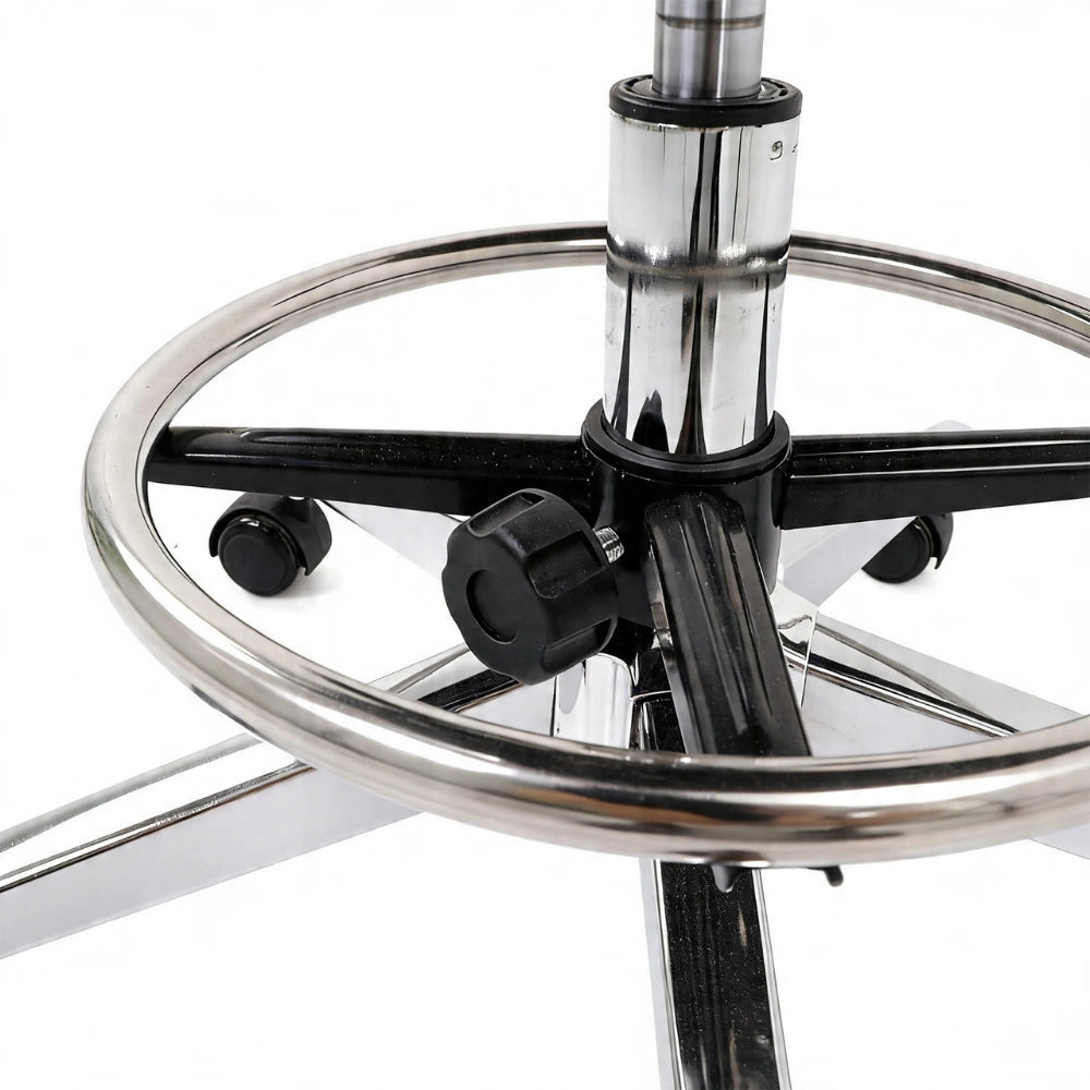 Atlas Tattoo Artist Saddle Stool With Backrest & Footrest