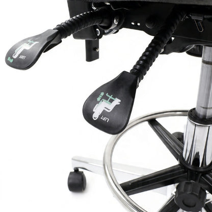 Atlas Tattoo Artist Saddle Stool With Backrest & Footrest