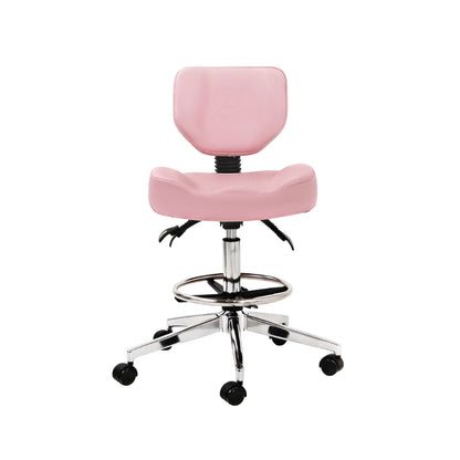 Atlas Tattoo Artist Saddle Stool With Backrest & Footrest