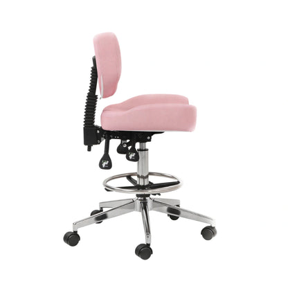 Atlas Tattoo Artist Saddle Stool With Backrest & Footrest