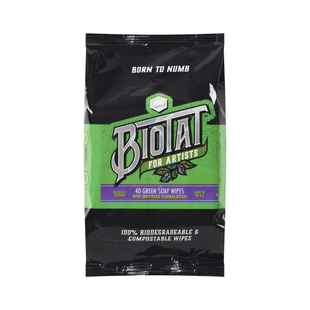 Biotat Numbing Green Soap Wipes (Pack of 40)
