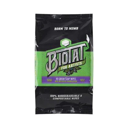 Biotat Numbing Green Soap Wipes (Pack of 40)