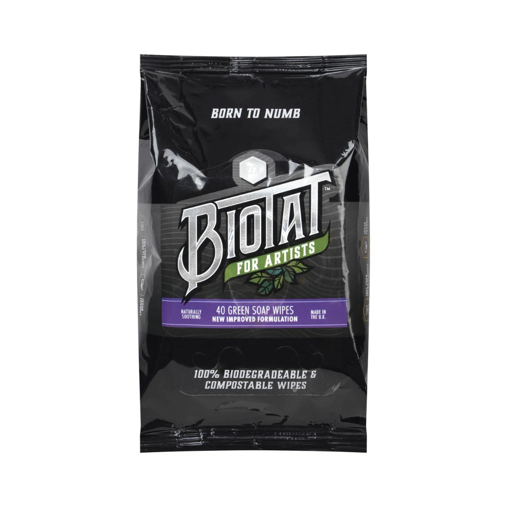 Biotat Zen Numbing Green Soap Wipes (Pack of 40)