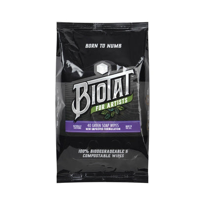 Biotat Zen Numbing Green Soap Wipes (Pack of 40)