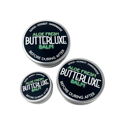 Butterluxe tattoo aftercare aloe fresh balm available from Magnum Tattoo Supplies - multiple tins view