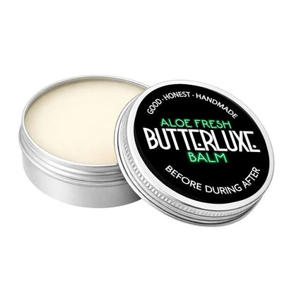 Butterluxe tattoo aftercare aloe fresh balm available from Magnum Tattoo Supplies - close-up product view