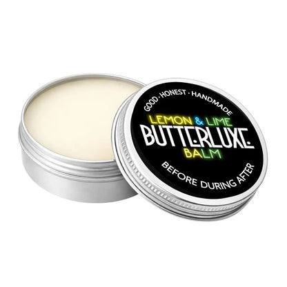 Butterluxe tattoo aftercare lemon & lime balm available from Magnum Tattoo Supplies - close-up product view