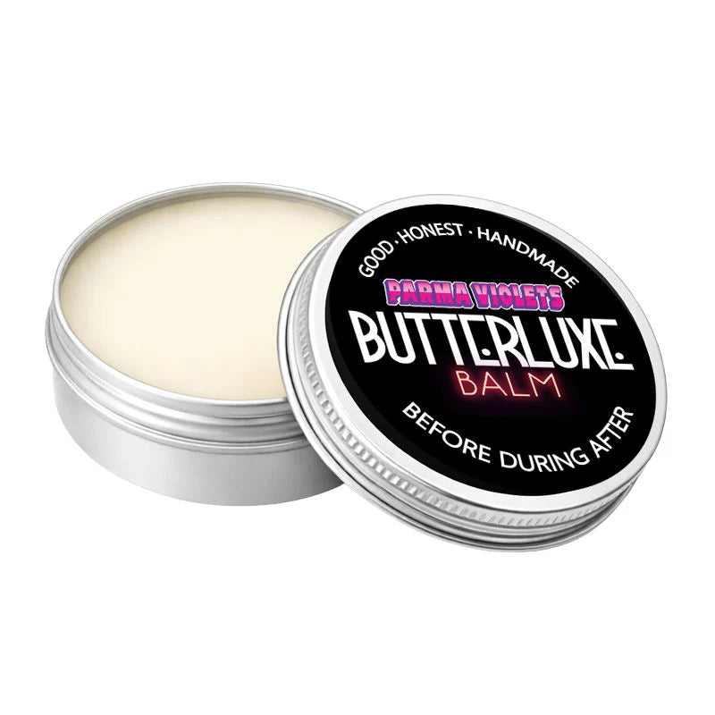 Butterluxe tattoo aftercare parma violets balm available from Magnum Tattoo Supplies - close-up product view