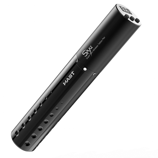 Dragonhawk Mast Tour Siya wireless pen in tattoo machines, available from Magnum Tattoo Supplies - black side view