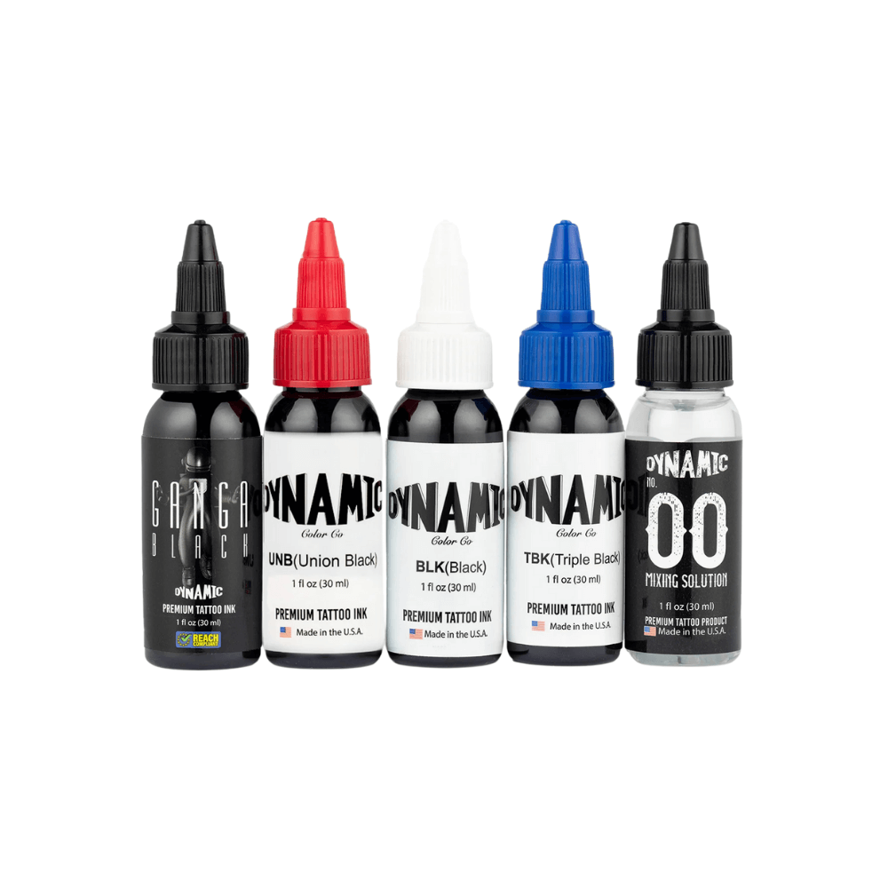 Dynamic Tattoo Ink Black Collection Set (1oz)