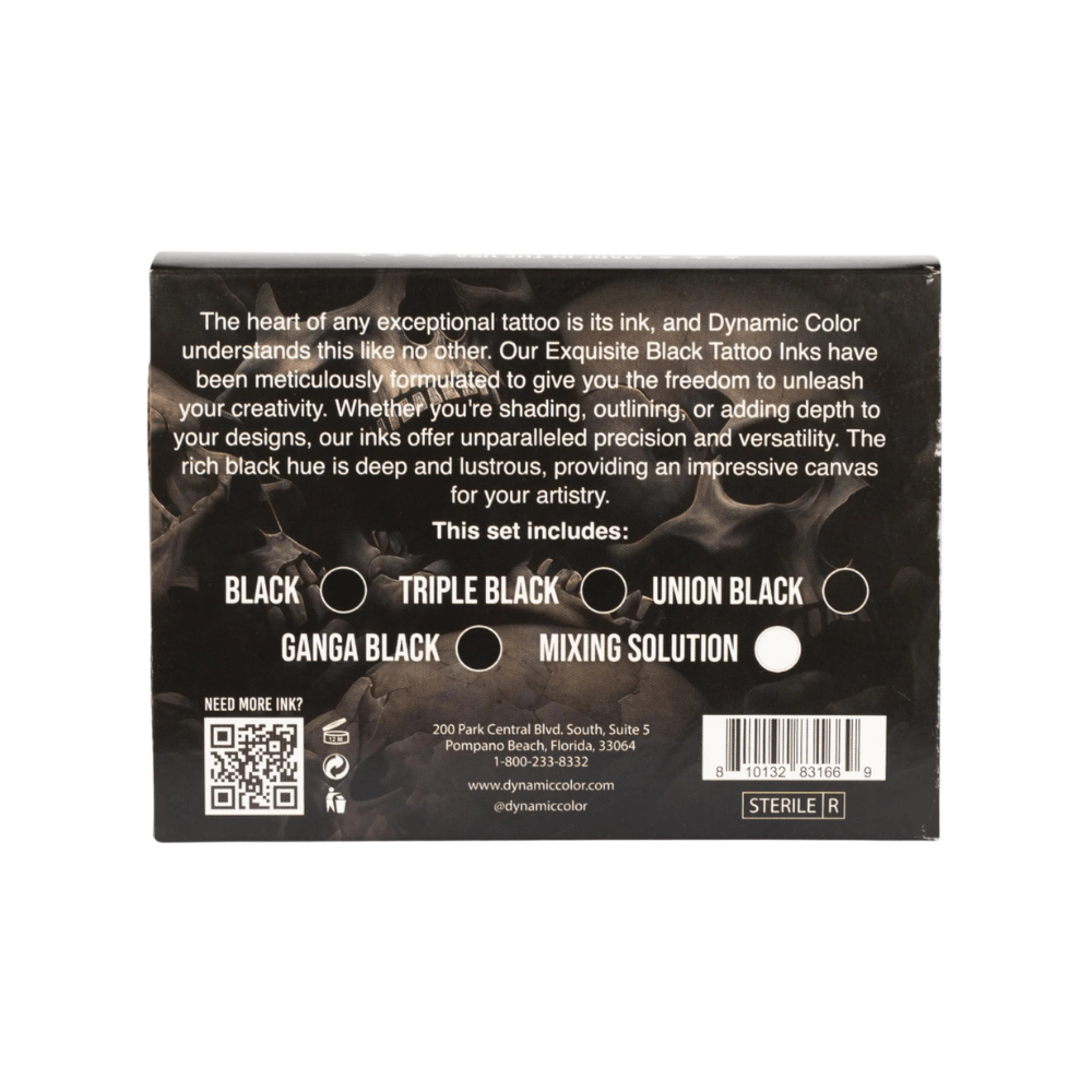 Dynamic Tattoo Ink Black Collection Set (1oz)