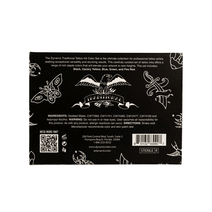 Dynamic Tattoo Ink Traditional Colour Set (1oz) - magnumtattoosupplies