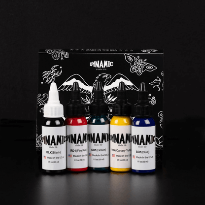 Dynamic Tattoo Ink Traditional Colour Set (1oz) - magnumtattoosupplies