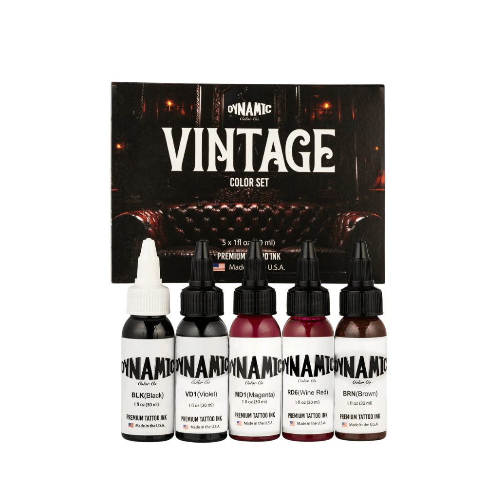 Dynamic Tattoo Ink Vintage Colour Set (1oz)