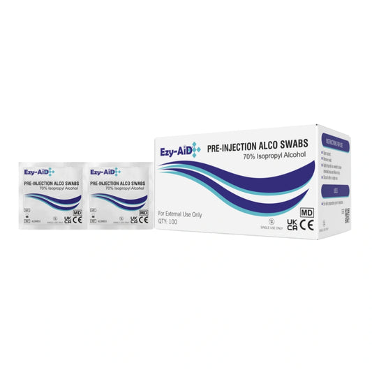 Ezy-Aid 70% Isopropyl Alcohol Pre-Injection Swabs (100PCS)