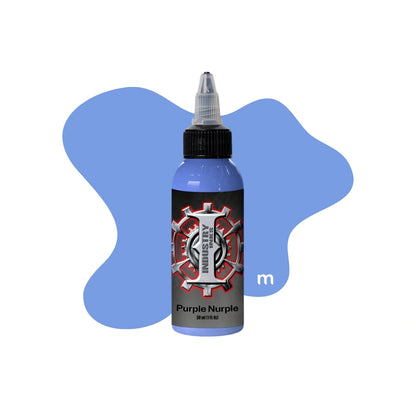Industry Inks Holographic Sticker Colour 1oz tattoo ink available from Magnum Tattoo Supplies - purple bottle front view