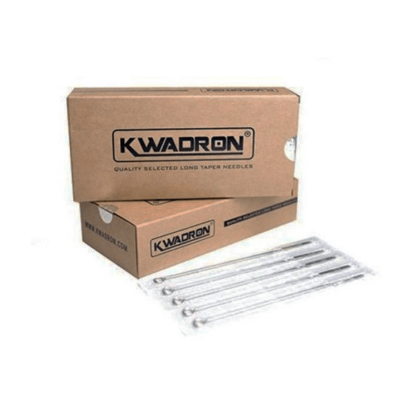 Box of 50 Kwadron Needles Long Taper (0.35mm) magnumtattoosupplies