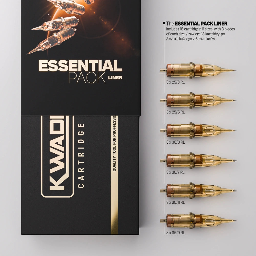 Kwadron Cartridges Liner Essential Pack (18 PCS) - magnumtattoosupplies