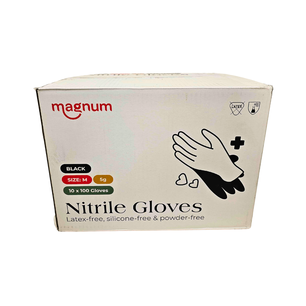 Magnum Black Nitrile Gloves (Case of 10 Boxes) - magnumtattoosupplies