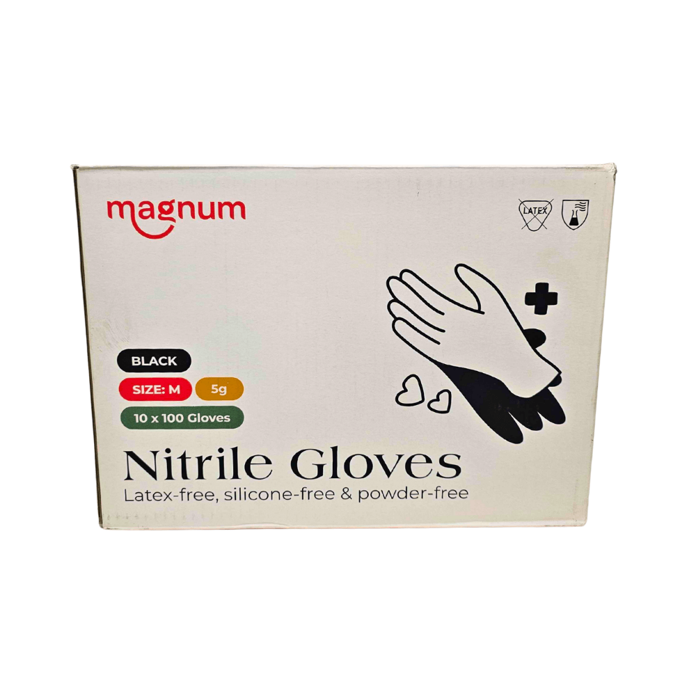 Magnum Black Nitrile Gloves (Case of 10 Boxes) - magnumtattoosupplies