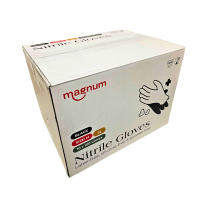 Magnum Black Nitrile Gloves (Case of 10 Boxes) - magnumtattoosupplies
