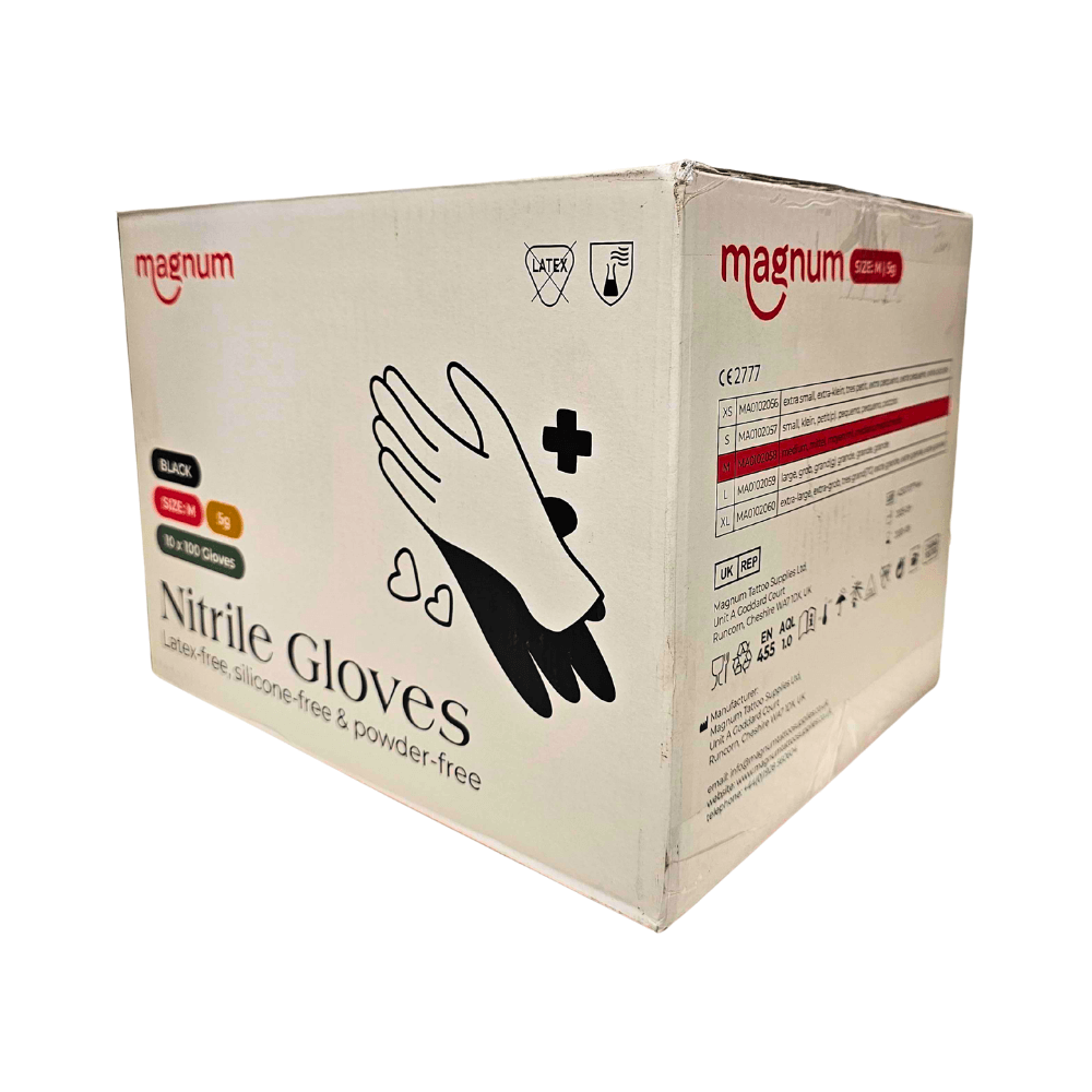Magnum Black Nitrile Gloves (Case of 10 Boxes) - magnumtattoosupplies