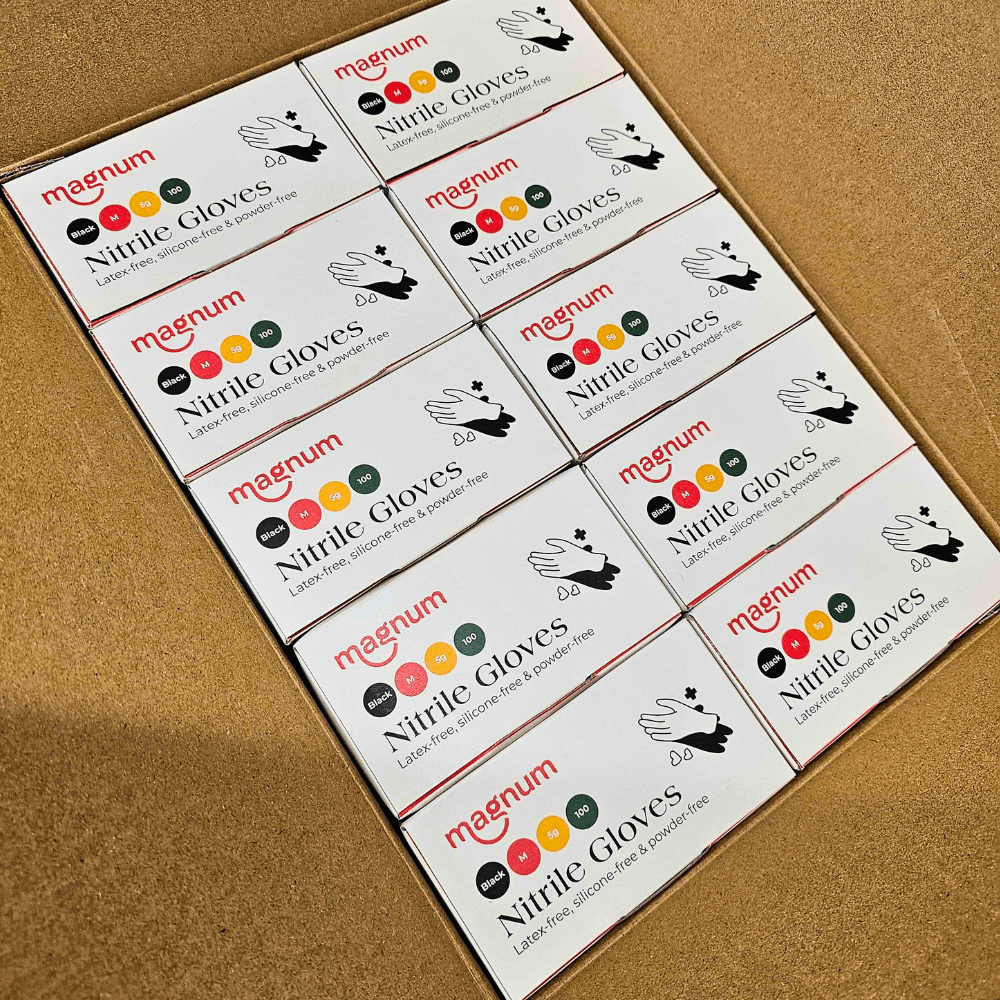 Magnum Black Nitrile Gloves (Case of 10 Boxes) - magnumtattoosupplies